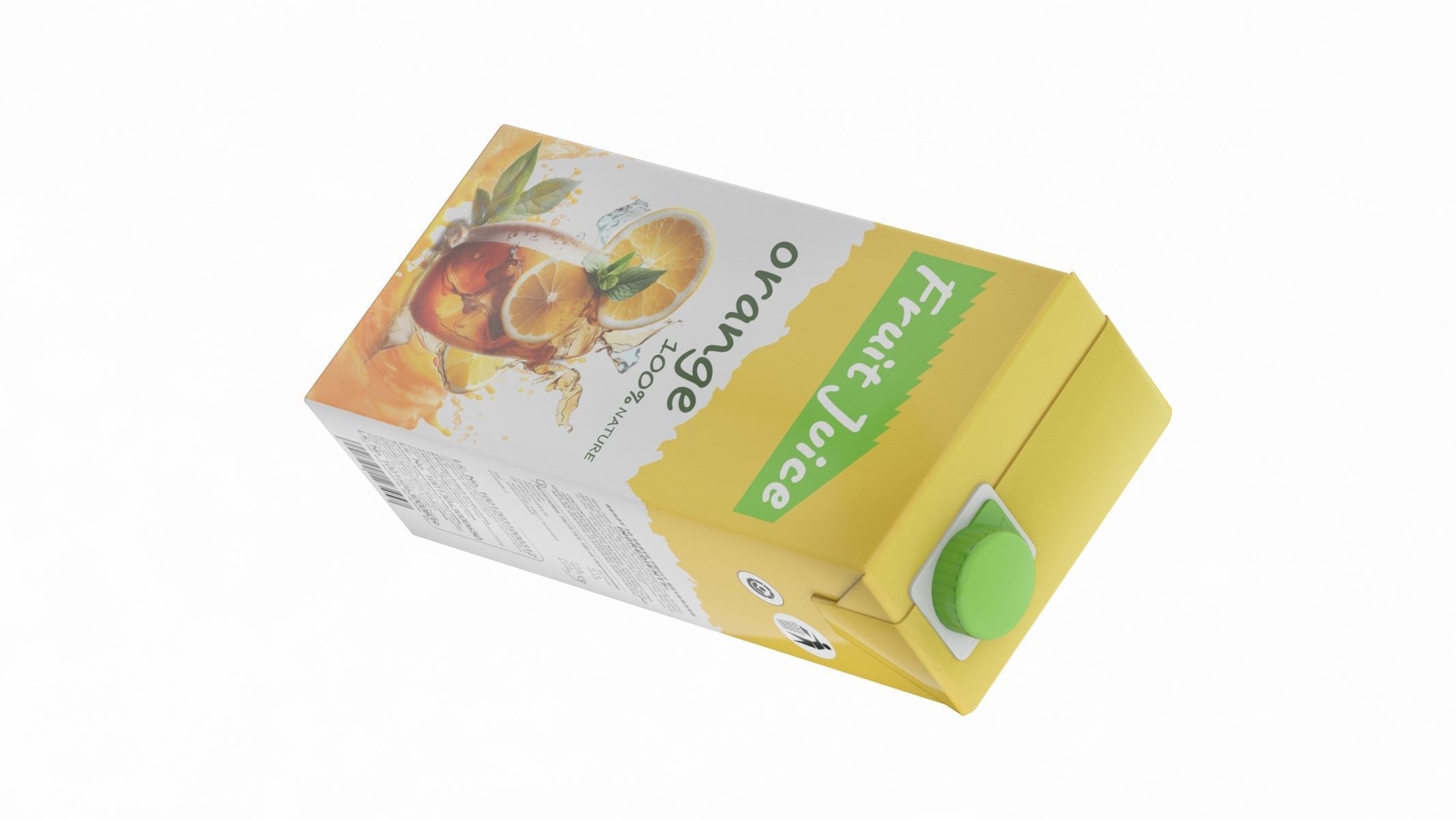 Fruit Juices Low Poly Low-poly 3D model_3