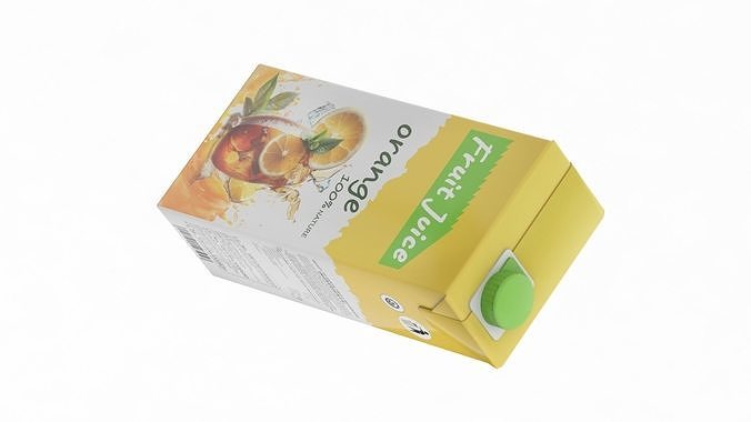Fruit Juices Low Poly Low-poly 3D model 4