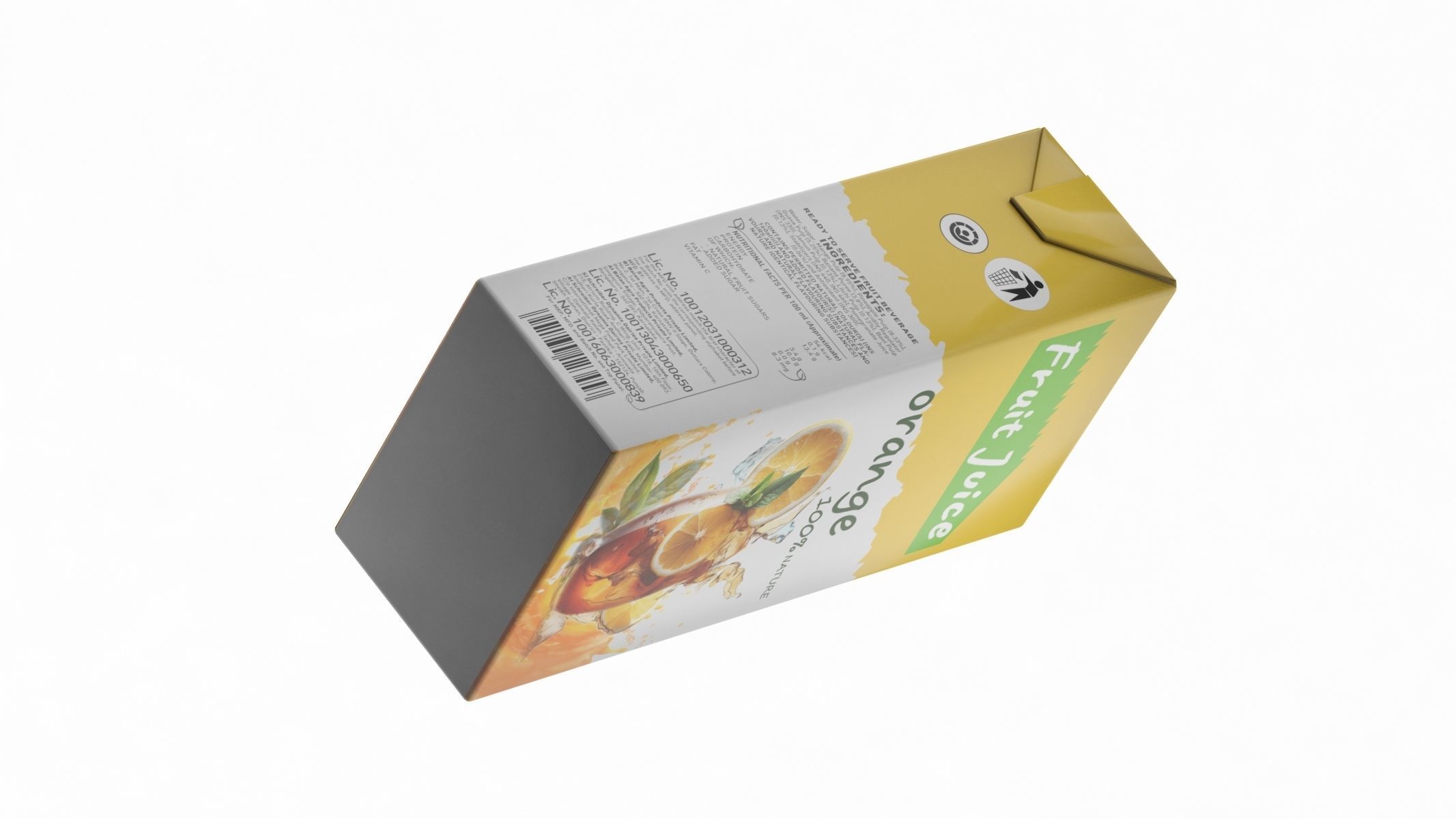 Fruit Juices Low Poly Low-poly 3D model_4