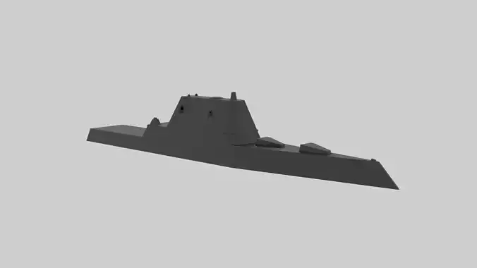 USS Zumwalt - Model for small scale printing Free 3D print model