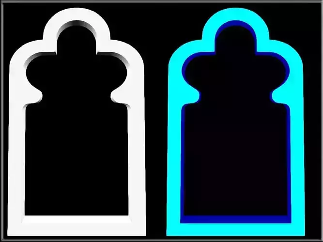 Trefoil arch 09 Low-poly 3D model