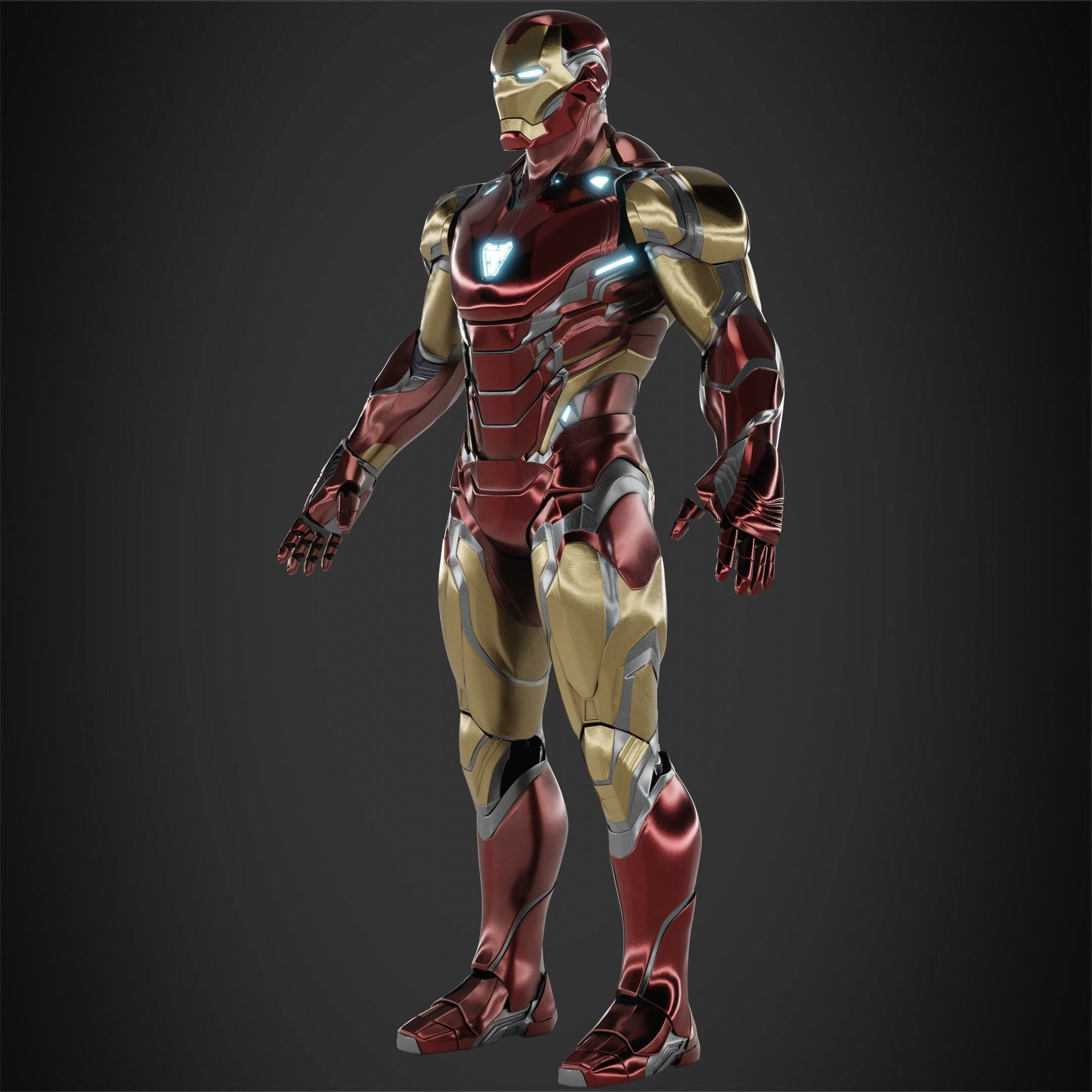 Iron Man Mark 85 Full Armor for Cosplay 3D print model 3D Model Collection_8