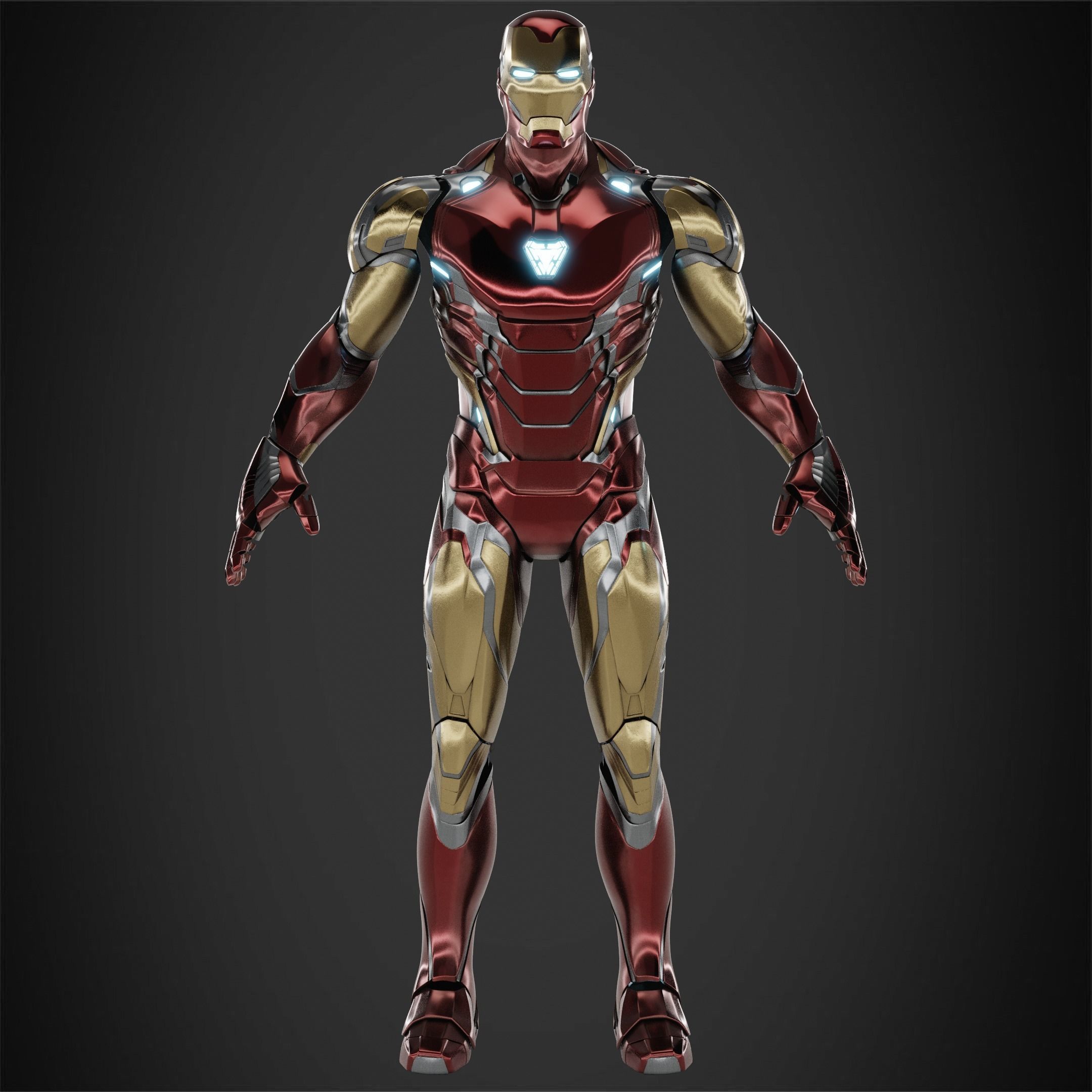 Iron Man Mark 85 Full Armor for Cosplay 3D print model 3D Model Collection_12
