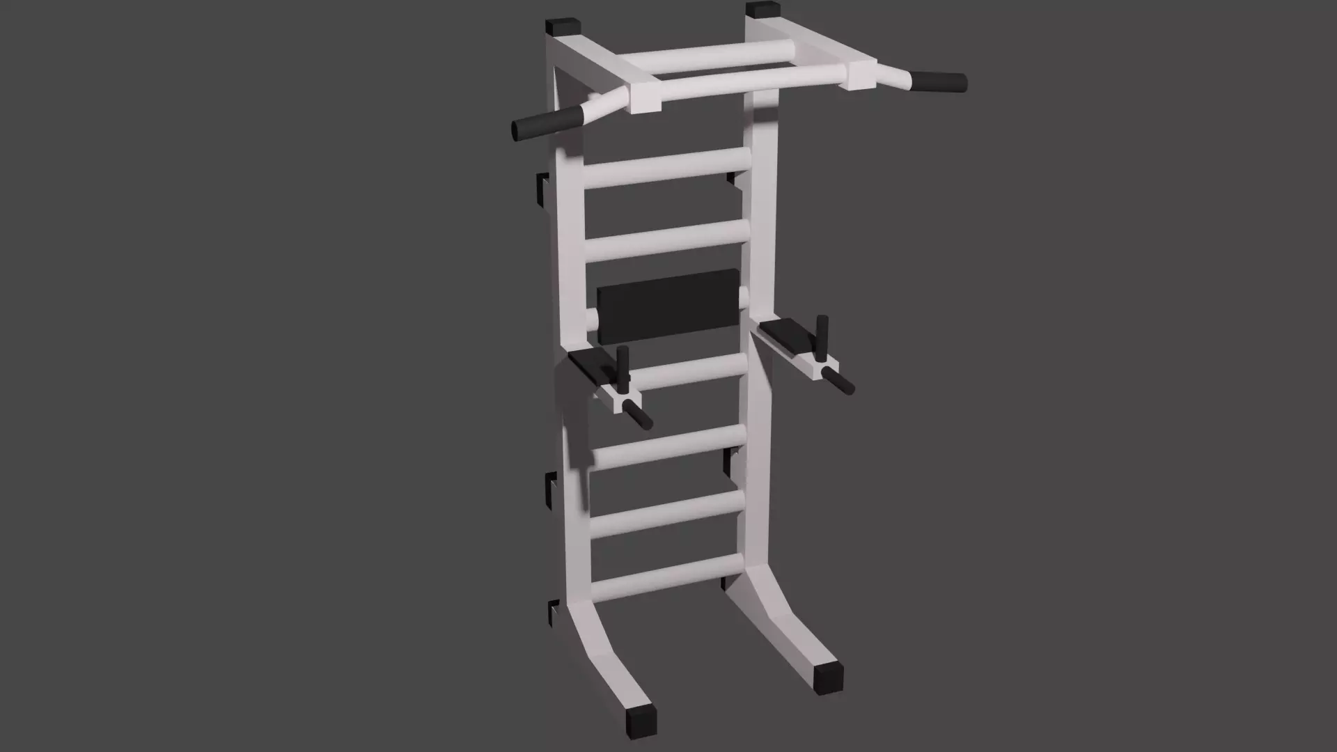 Horizontal bar 3d model Low-poly 3D model