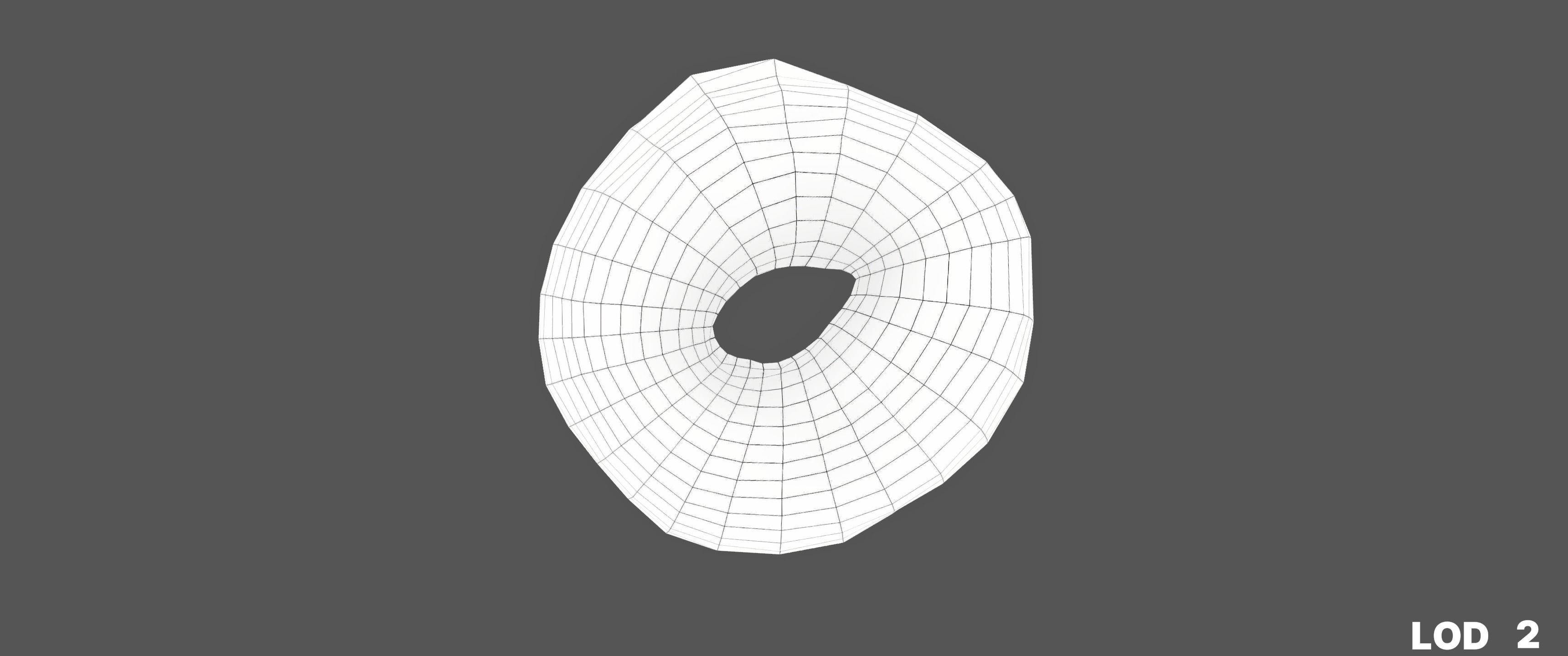 8k Glazed Doughnut - 5 Levels of Detail Low-poly 3D model_42