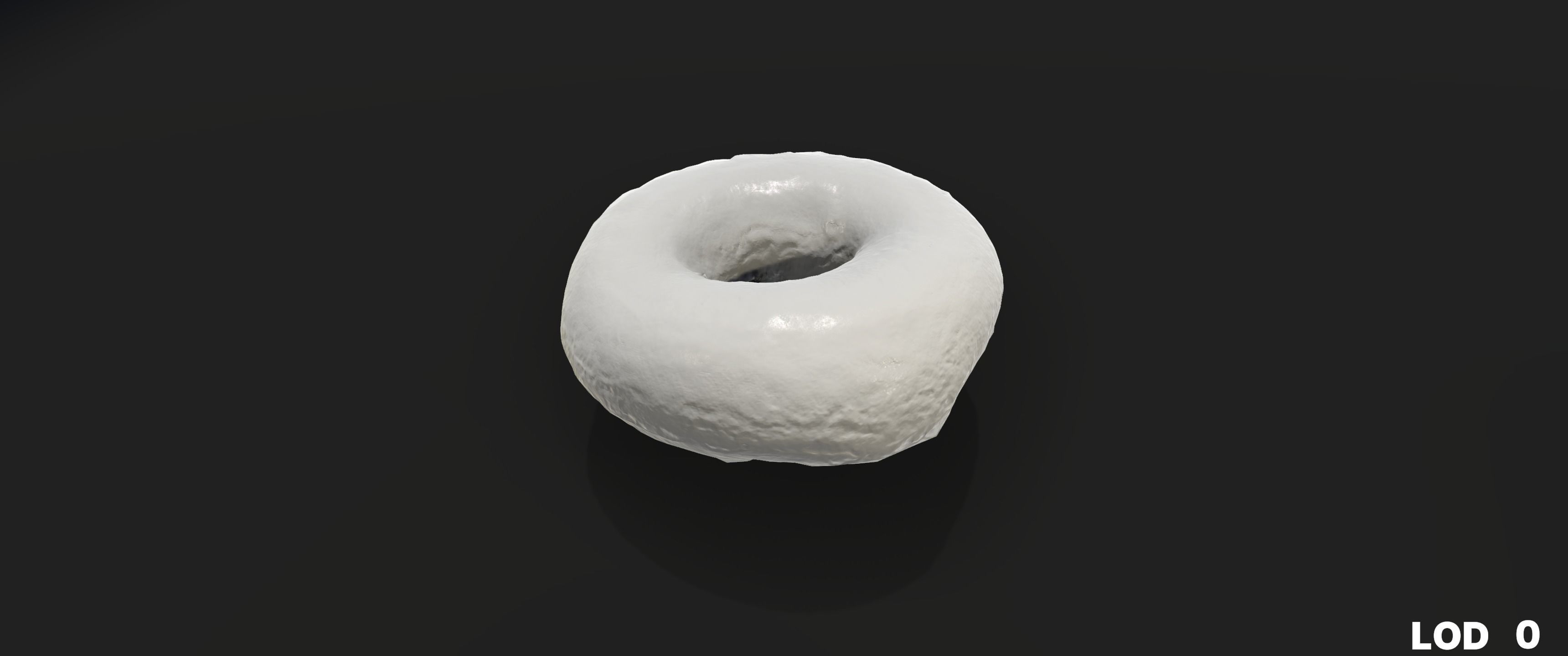 8k Glazed Doughnut - 5 Levels of Detail Low-poly 3D model_25