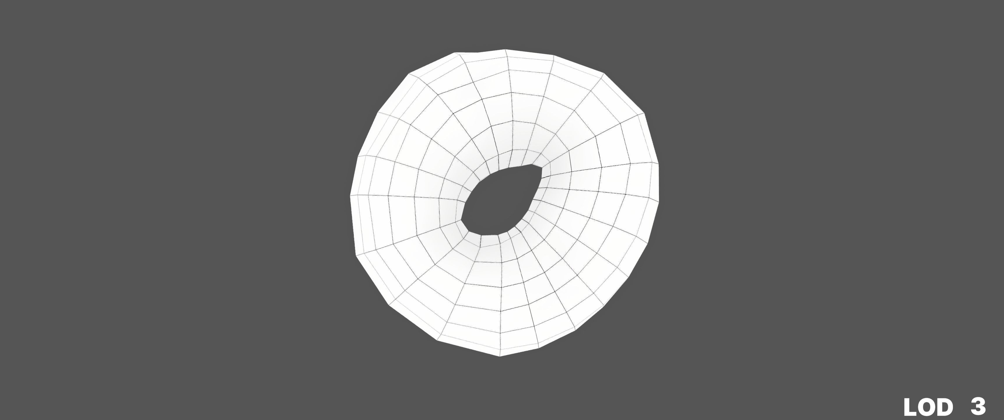 8k Glazed Doughnut - 5 Levels of Detail Low-poly 3D model_51