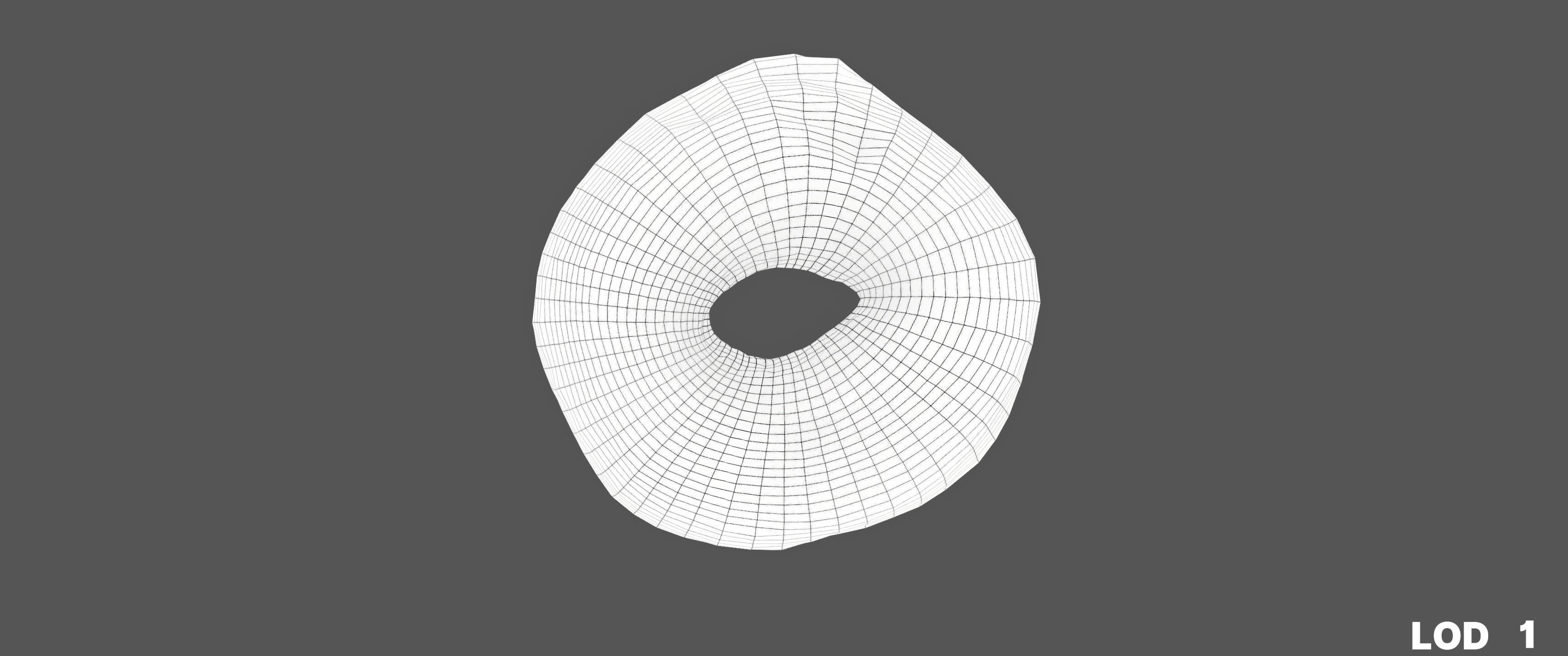8k Glazed Doughnut - 5 Levels of Detail Low-poly 3D model_33