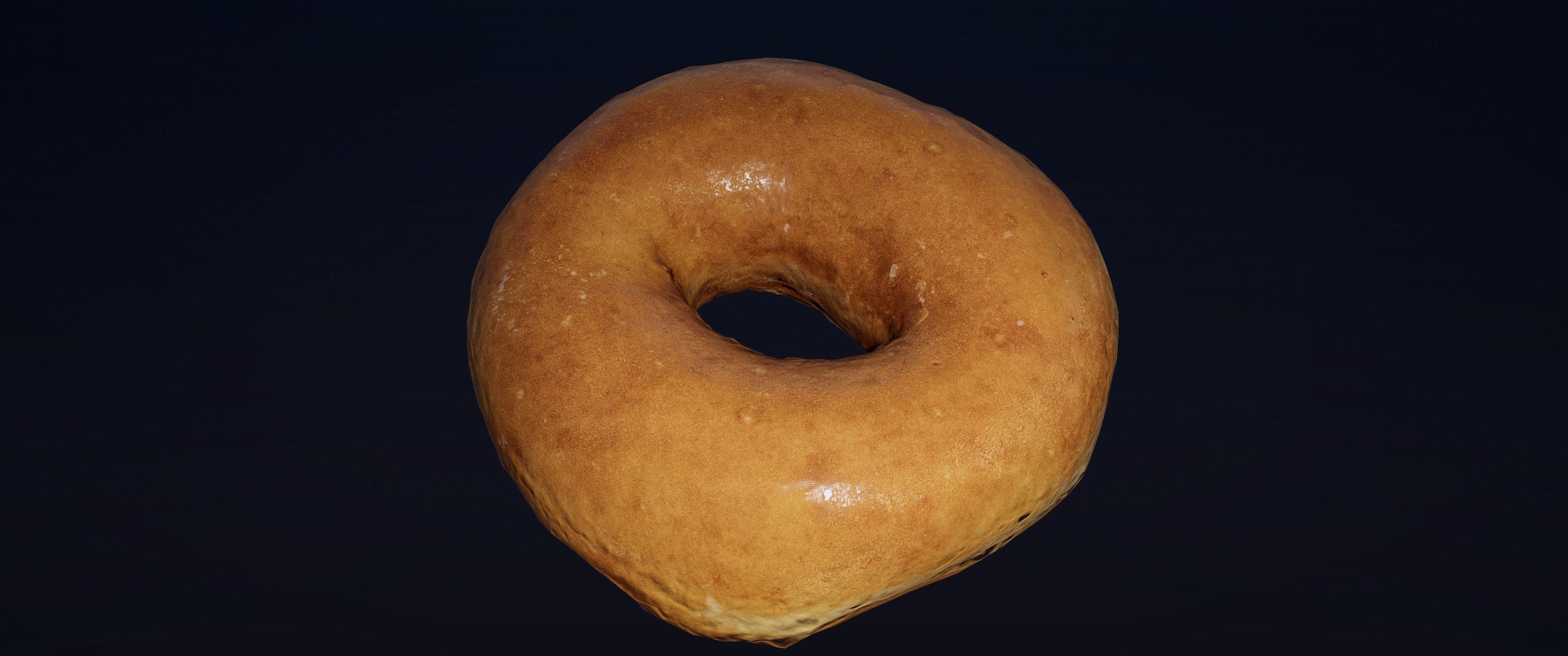 8k Glazed Doughnut - 5 Levels of Detail Low-poly 3D model_11