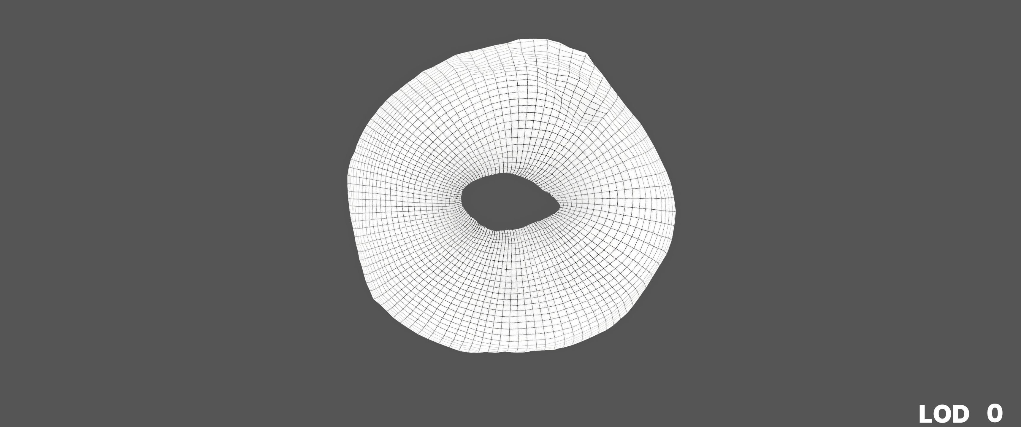 8k Glazed Doughnut - 5 Levels of Detail Low-poly 3D model_24