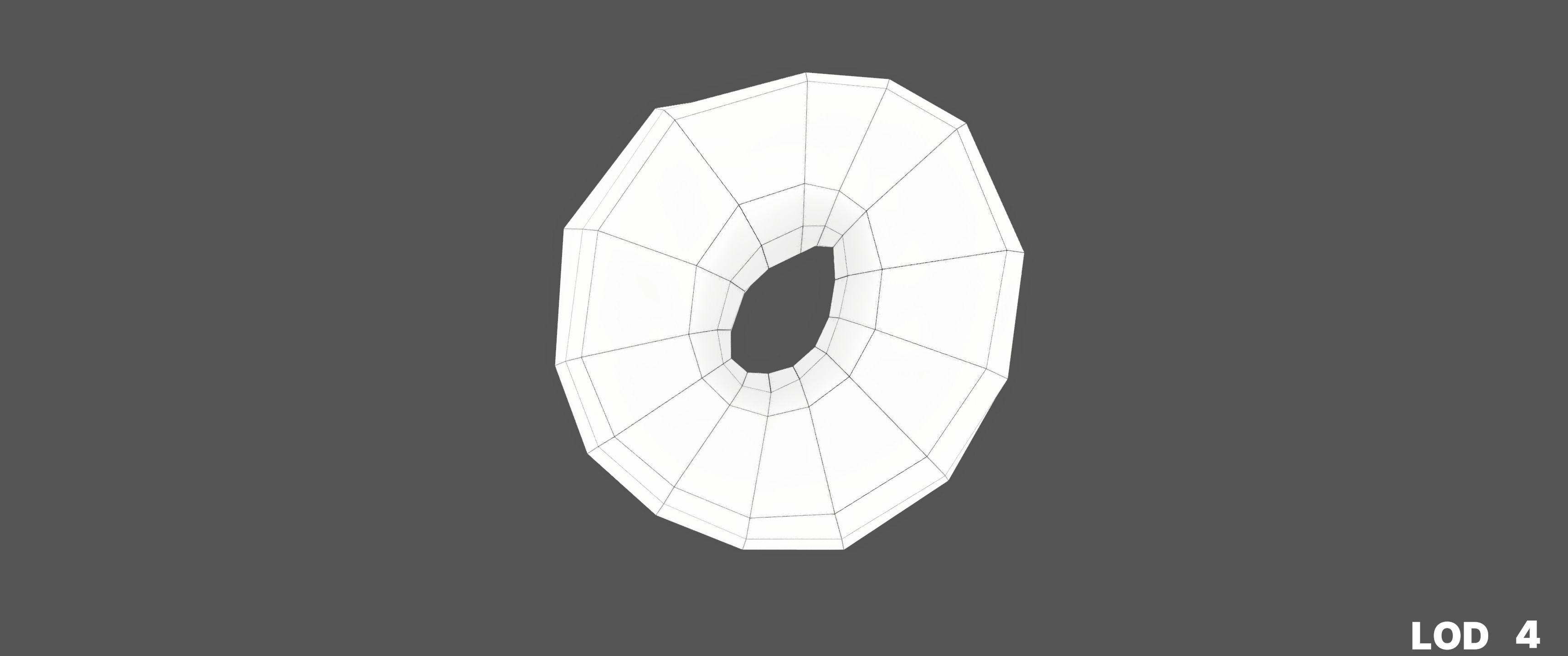 8k Glazed Doughnut - 5 Levels of Detail Low-poly 3D model_60