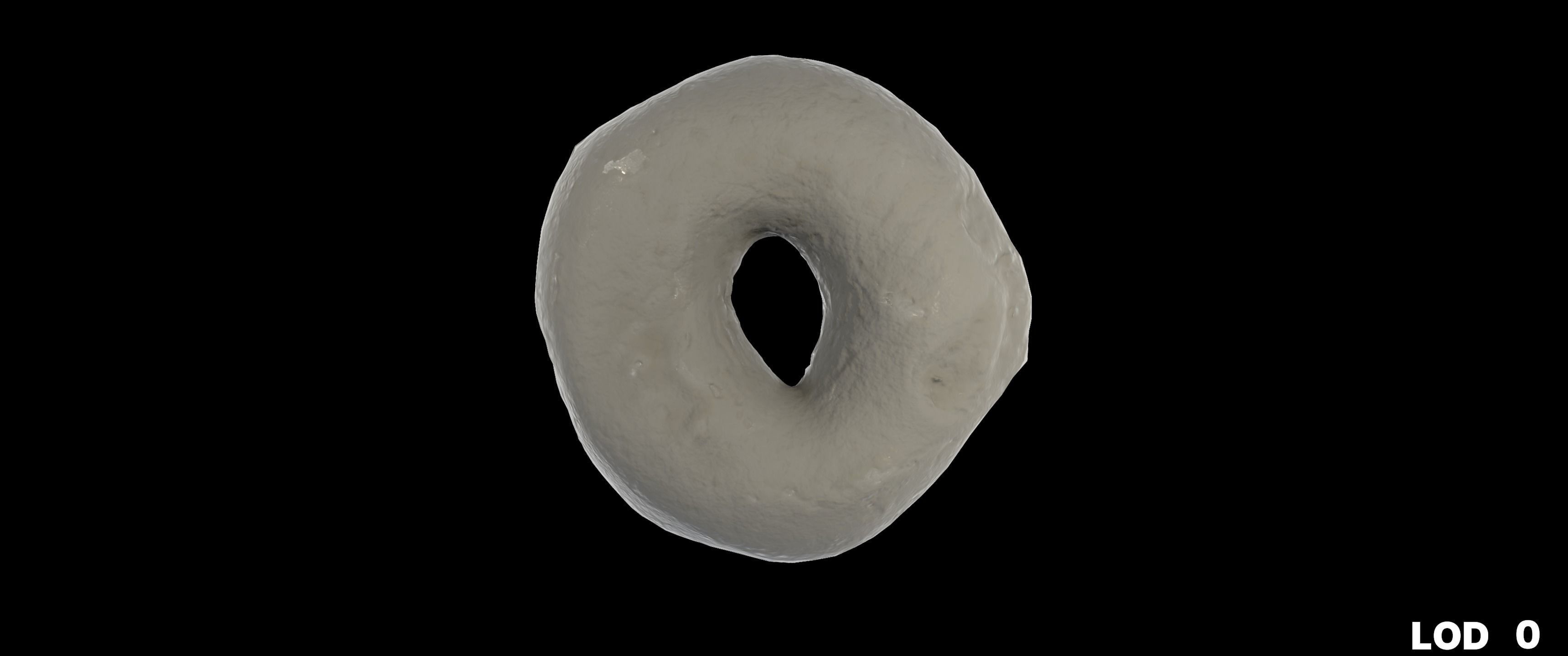 8k Glazed Doughnut - 5 Levels of Detail Low-poly 3D model_23