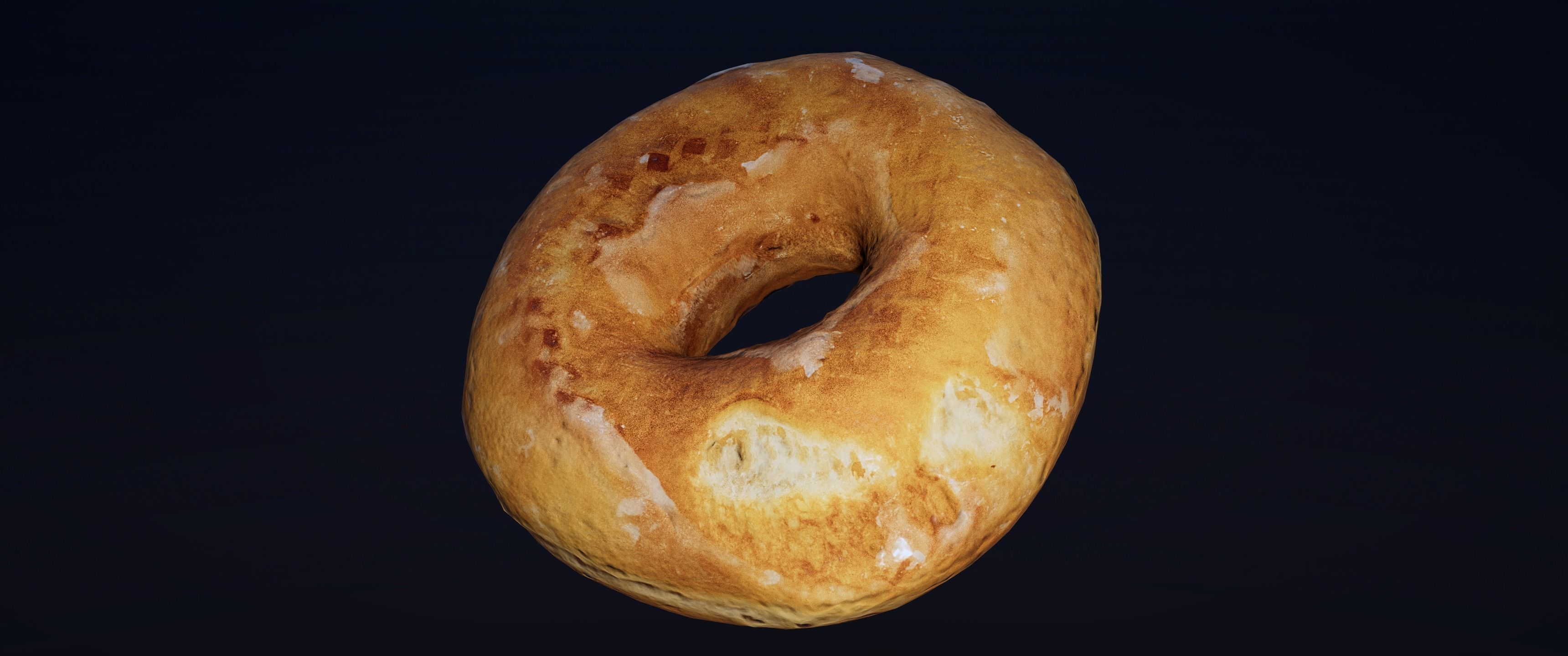 8k Glazed Doughnut - 5 Levels of Detail Low-poly 3D model_12