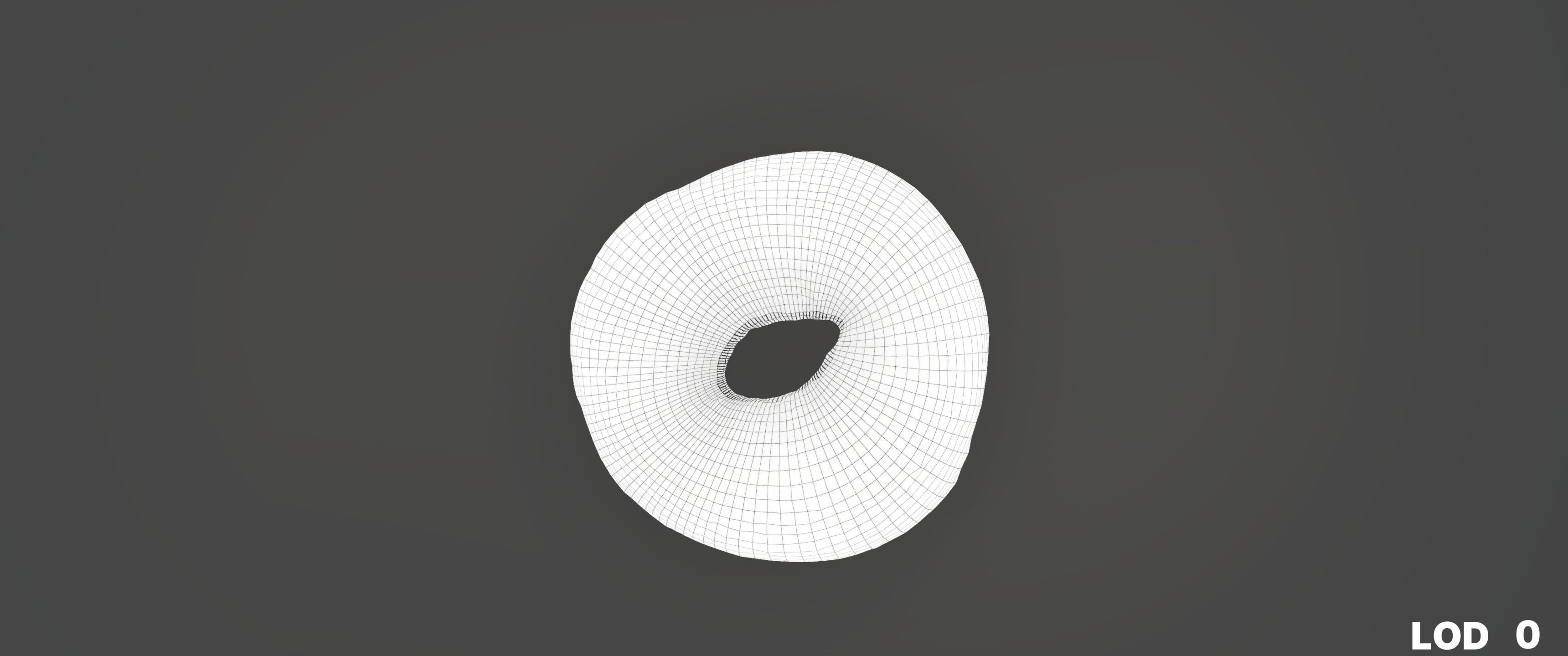8k Glazed Doughnut - 5 Levels of Detail Low-poly 3D model_27