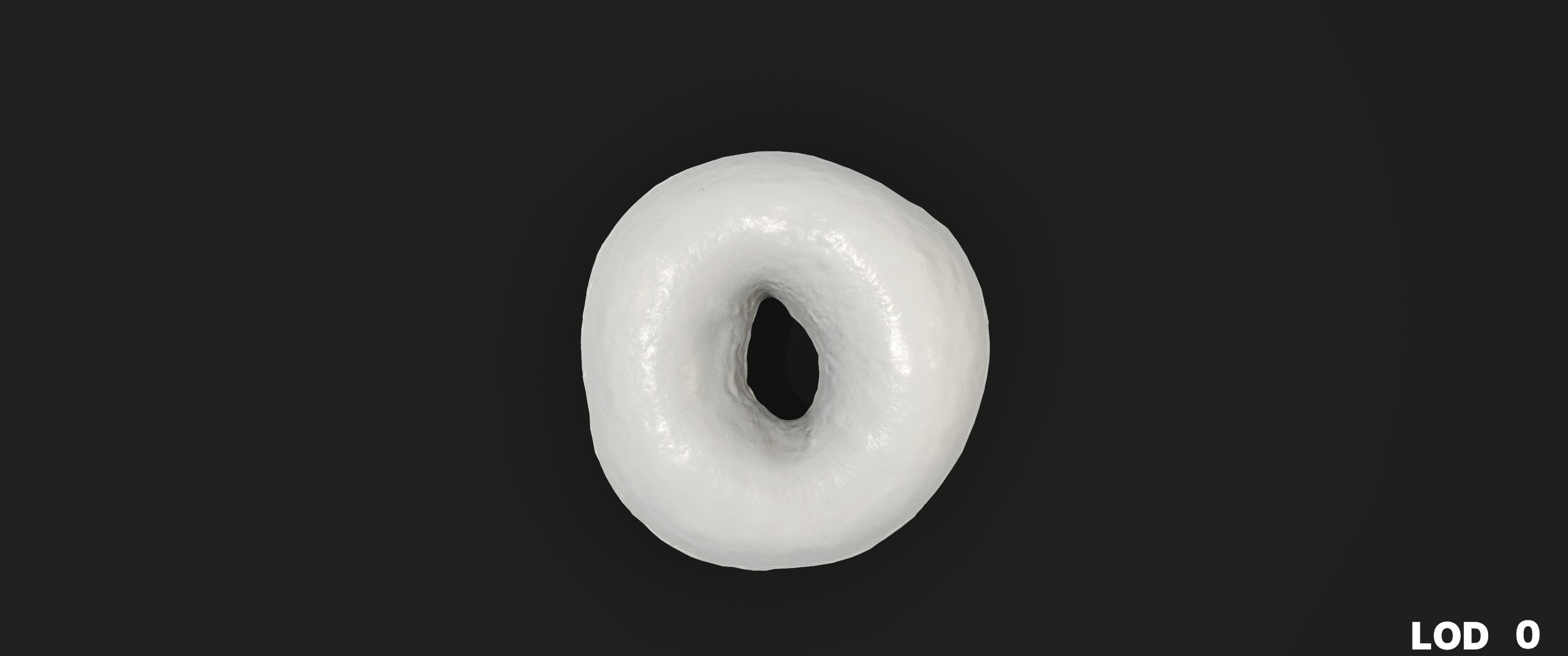 8k Glazed Doughnut - 5 Levels of Detail Low-poly 3D model_26