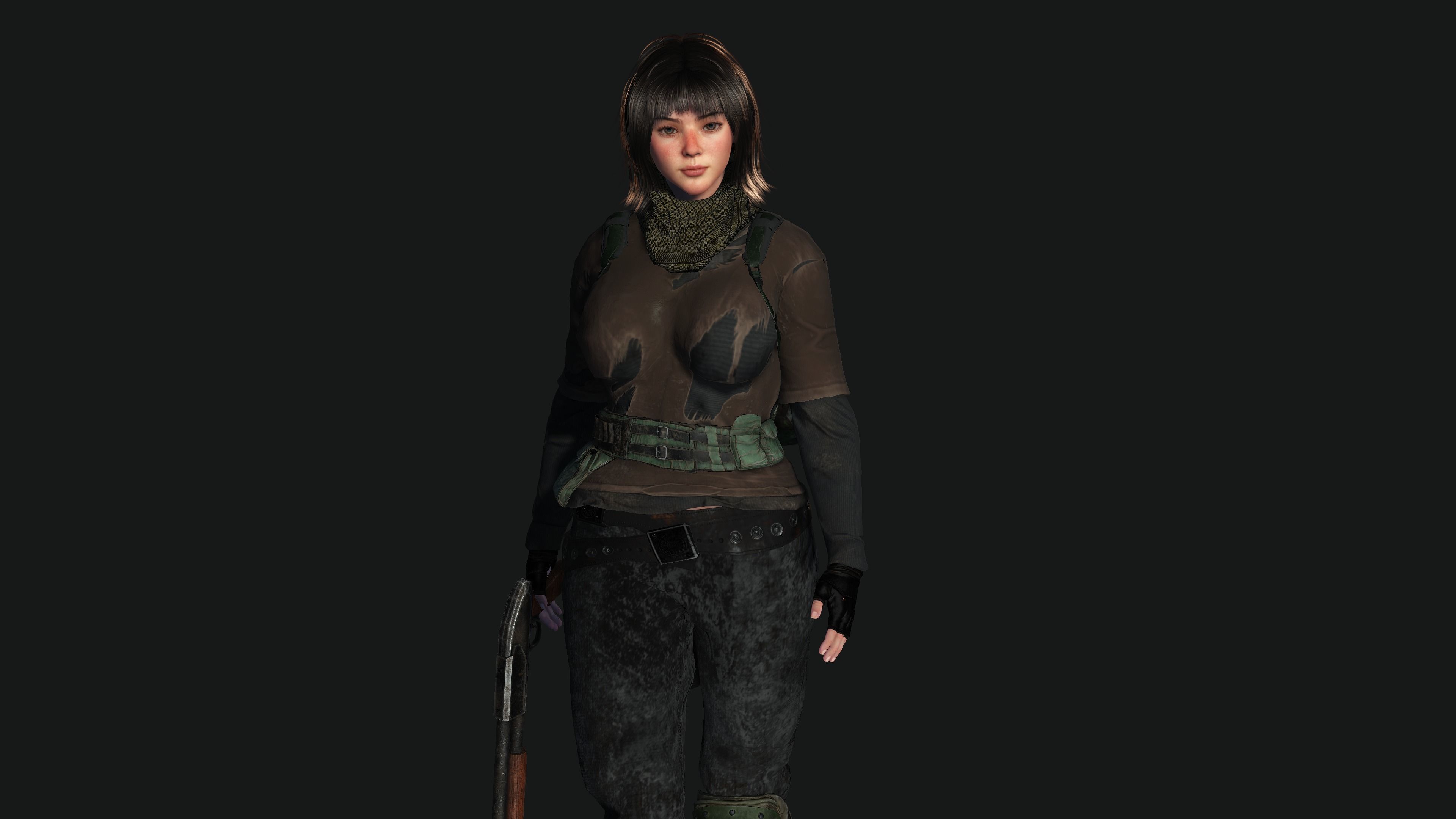AAA 3D REALISTIC POST APOCALYPTIC CHARACTER PACK 01- 4 Models 3D Model Collection_15