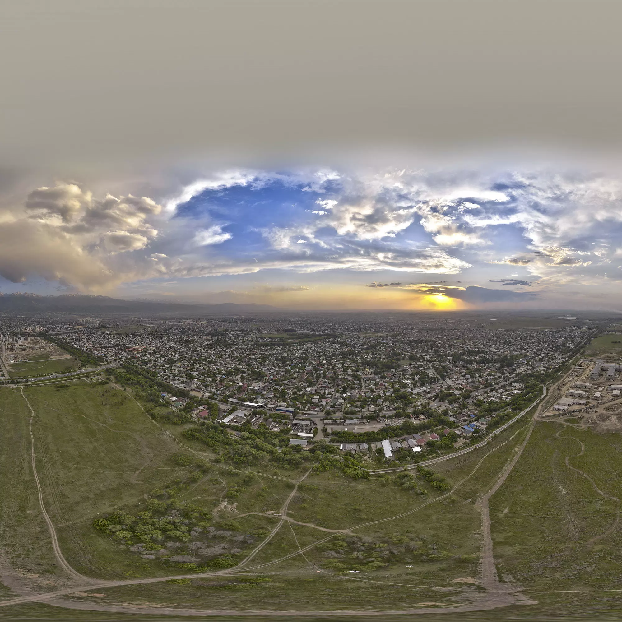HDR - Sunset Fields and Construction Sites 3D model_0