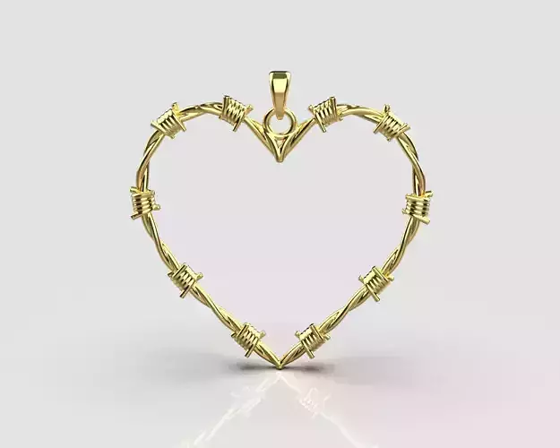 wire in the shape of a heart 3D print model