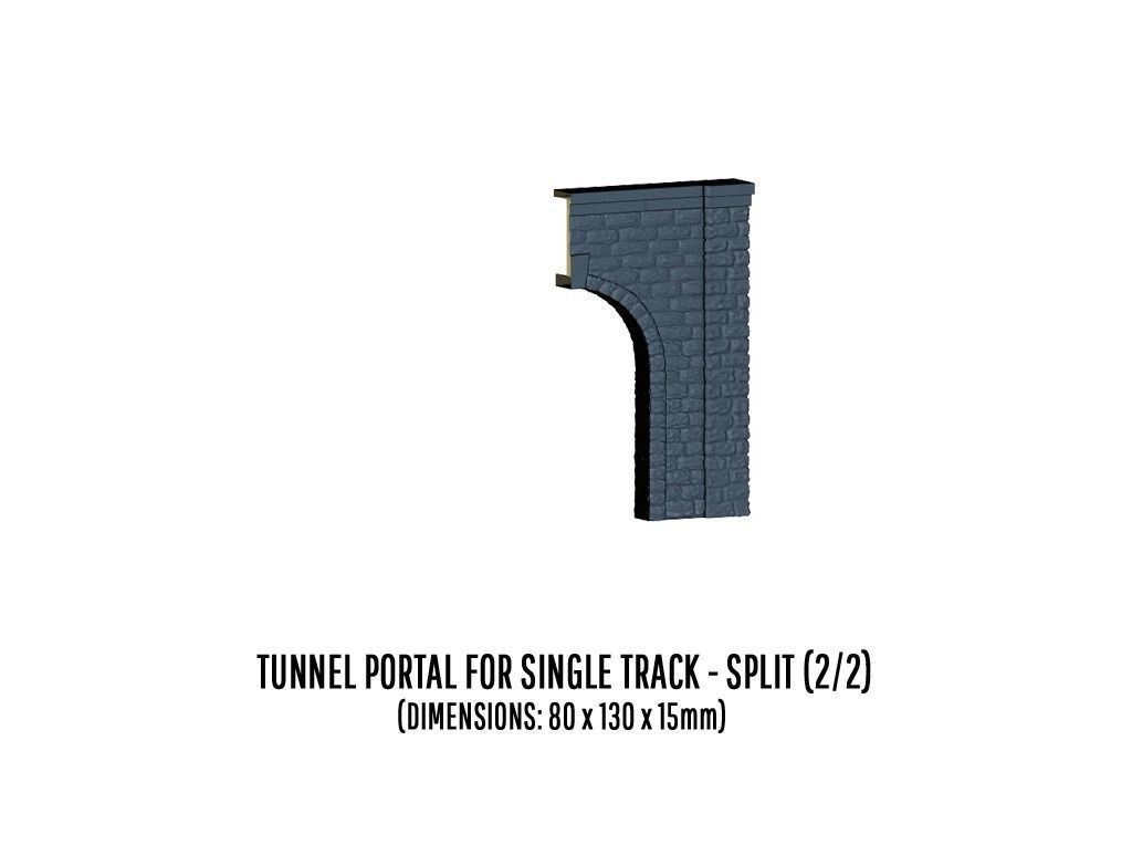 DET-0014 Tunnel portals cut stone H0-scale 3D print model_5