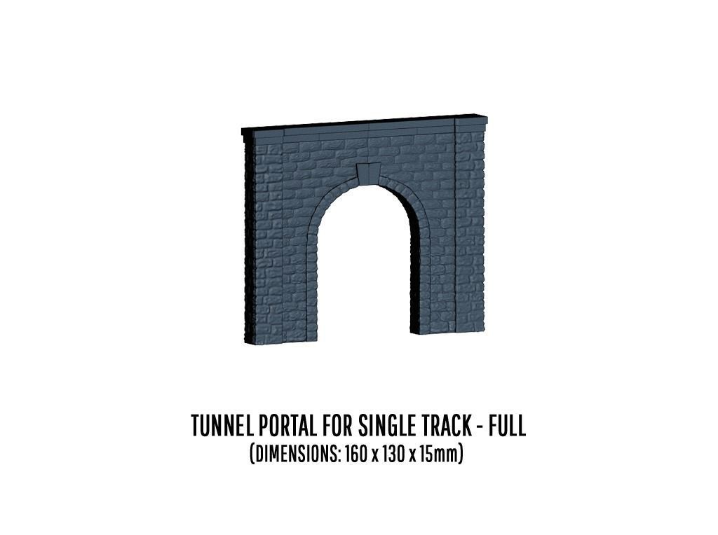 DET-0014 Tunnel portals cut stone H0-scale 3D print model_3