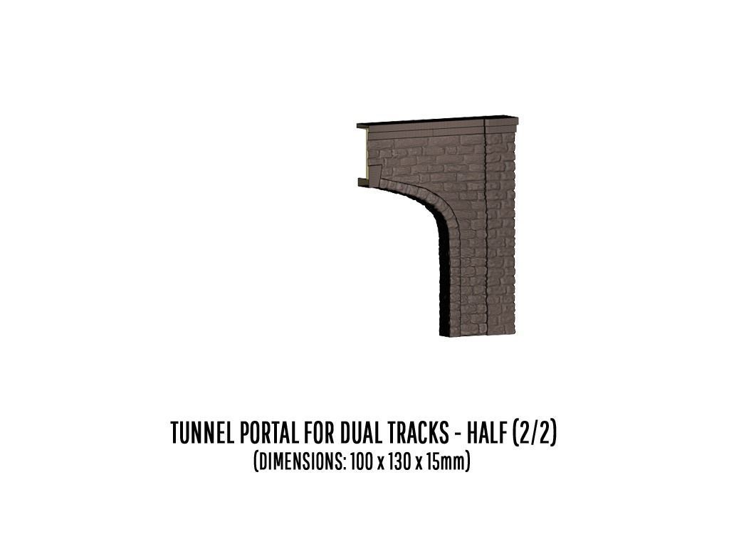 DET-0014 Tunnel portals cut stone H0-scale 3D print model_8