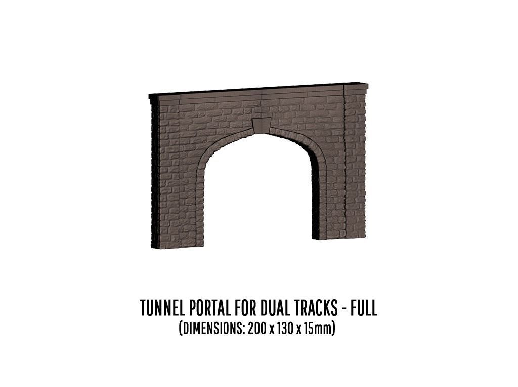 DET-0014 Tunnel portals cut stone H0-scale 3D print model_6
