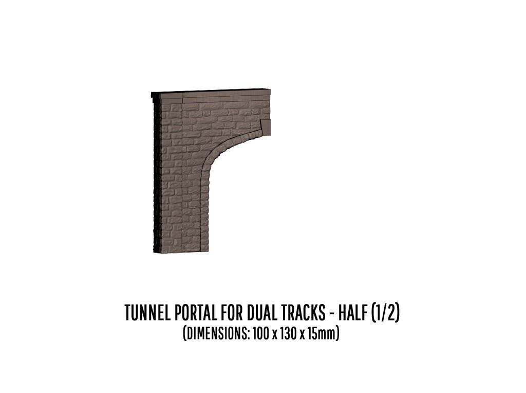 DET-0014 Tunnel portals cut stone H0-scale 3D print model_7