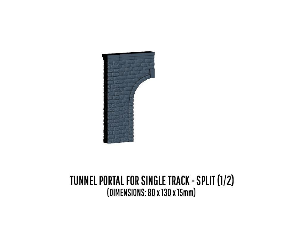DET-0014 Tunnel portals cut stone H0-scale 3D print model_4