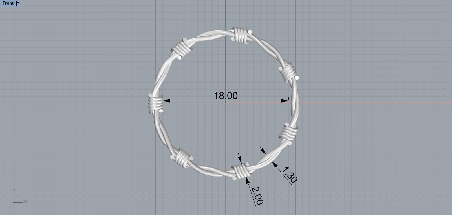 Wire ring   097 3D print model_7