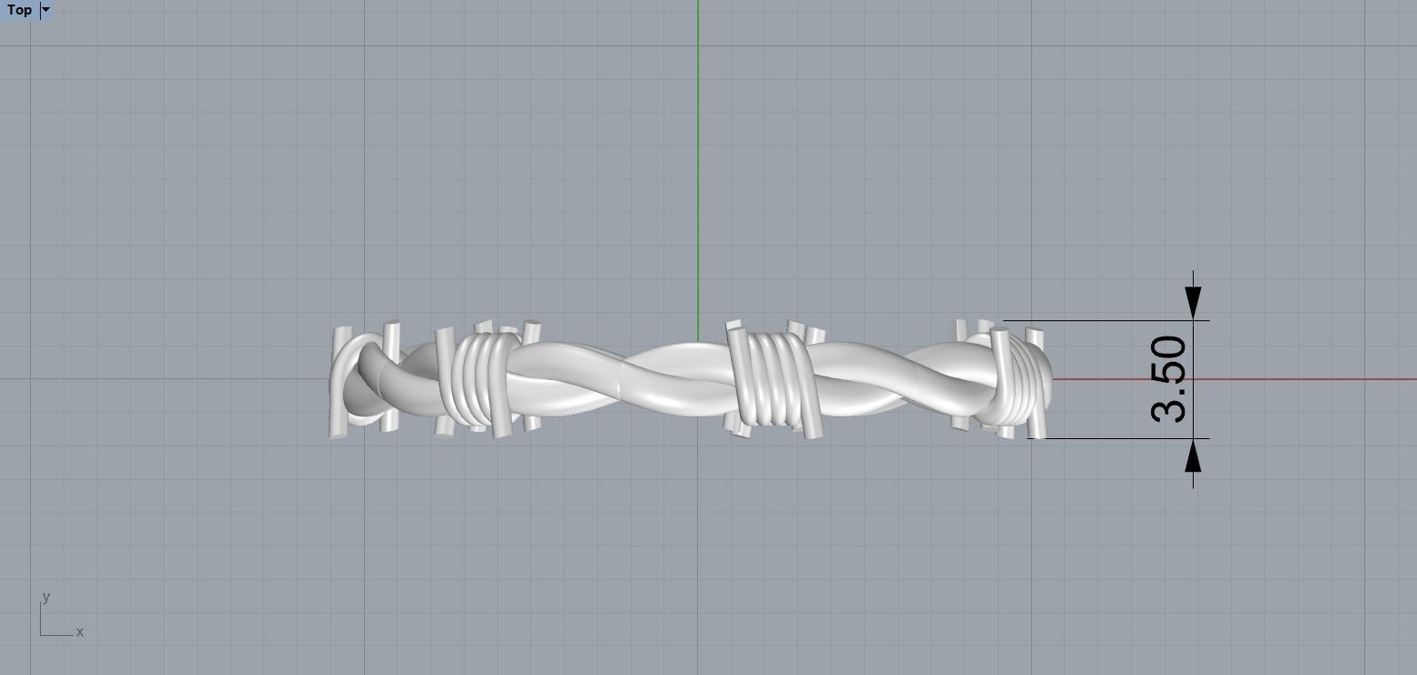 Wire ring   097 3D print model_6