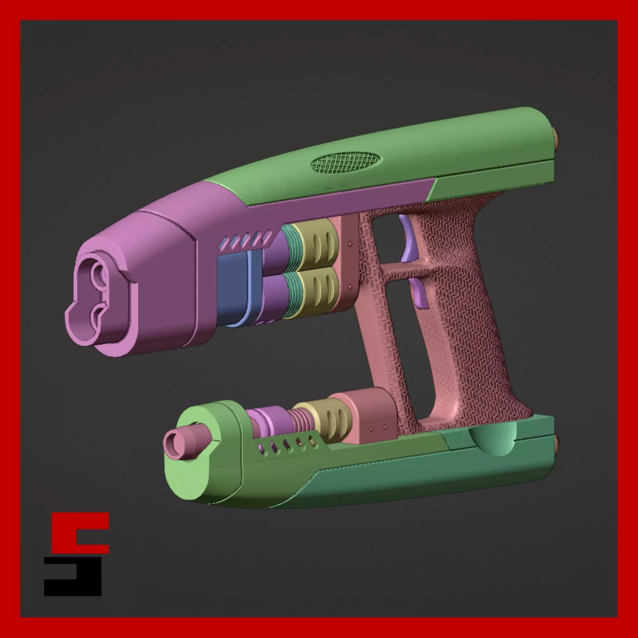Star Lord Blaster Quad Blasters Marvel 3D print model_0