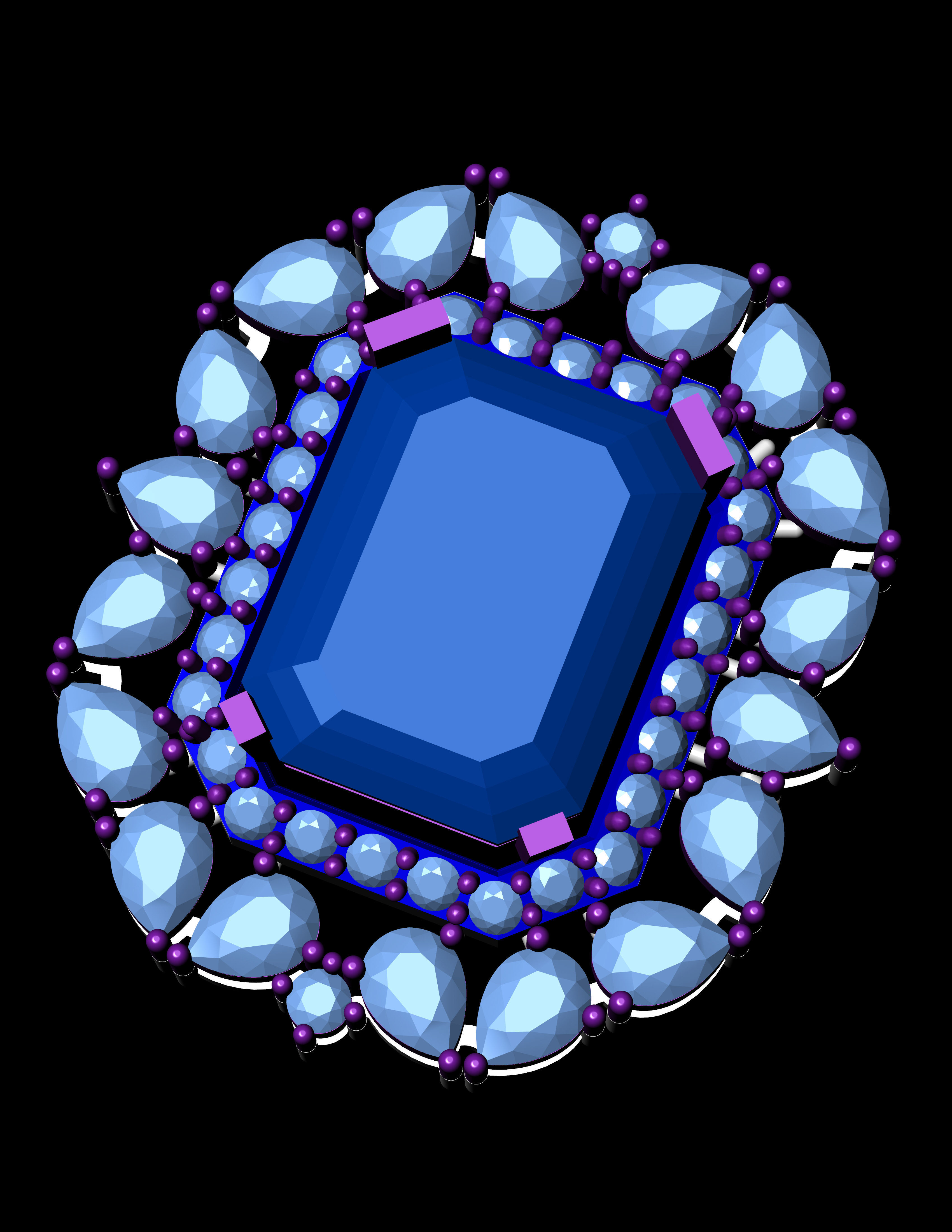 Earring Women 3D print model 3D print model_1