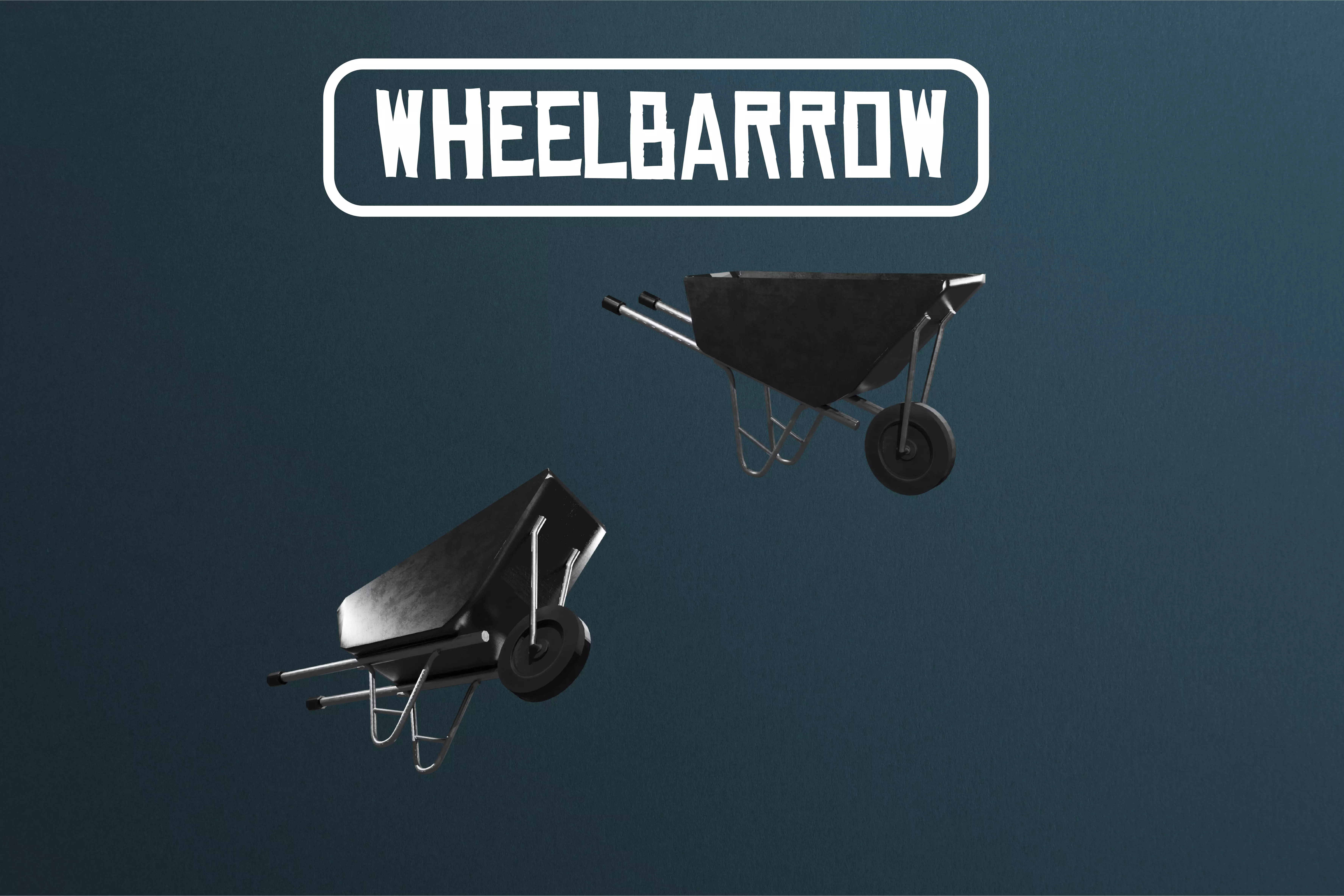Wheelbarrow Low-poly 3D model