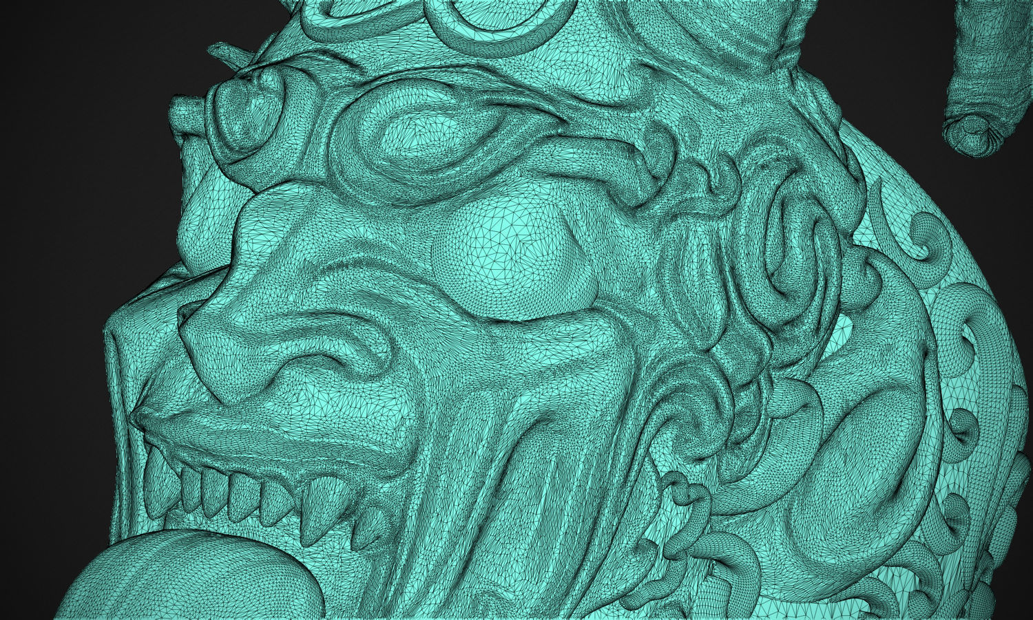 Stylized Demon Ring 3D print model_10