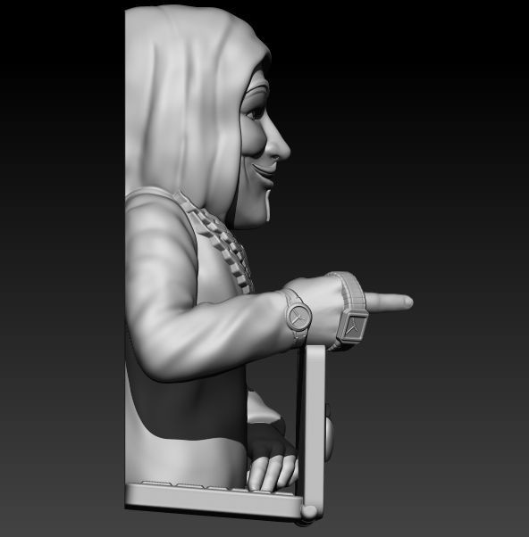 Anonymous  finger watch 3D print model_5