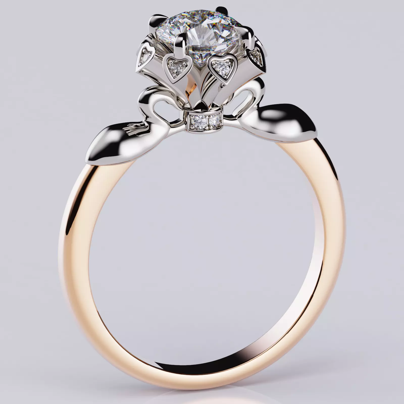 Ring Two Swans Style 3D print model
