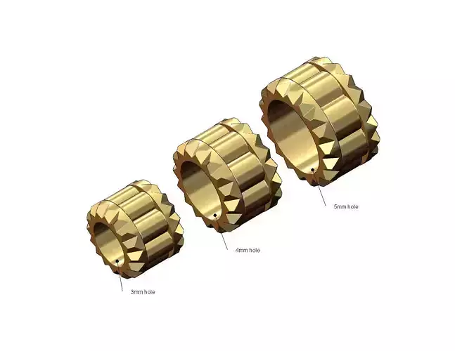 Fluted watch link bead and bracelet charm