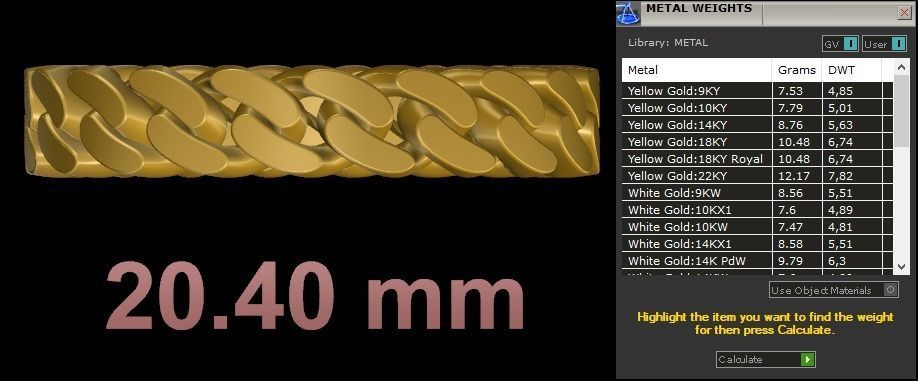 Cuban Link Chain Ring 5 mm Wide - DIFERENT SIZES 3D print model_12