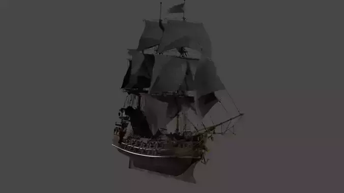 Pirate Ship Low-poly 3D model Pirate Ship Low-poly 3D model