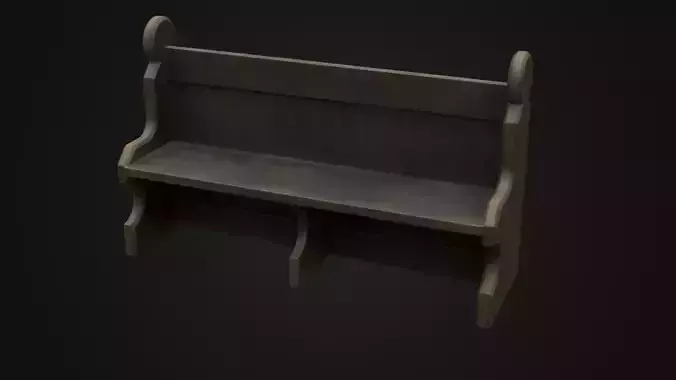 Dirty Old Pew Bench Church Seats