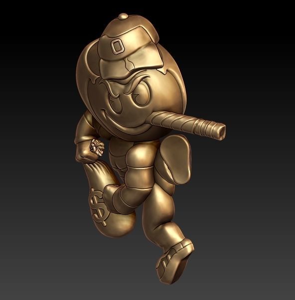 Brutus Buckeye pendant 3D print model_4