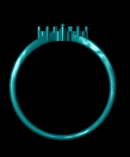 Wedding Engagement Women Ring 3D print model 3D print mode  3D print model_2