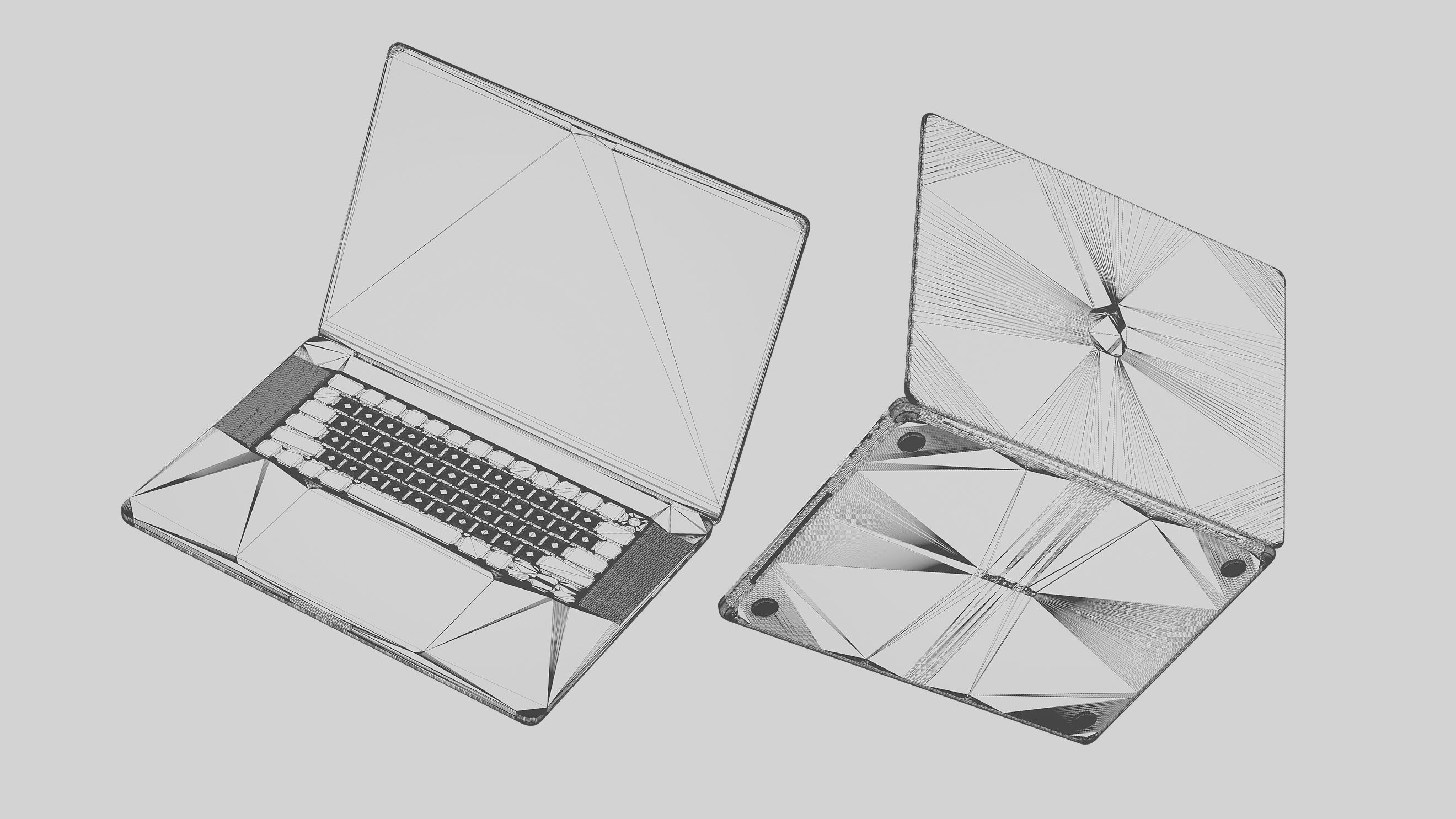 Apple 2023 M2 MacBook Pro - 14 and 16 Inch - 2023 - HQ 3D Model 3D model_10