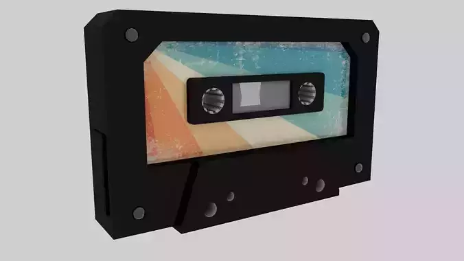 Retro Cassette Tape Model