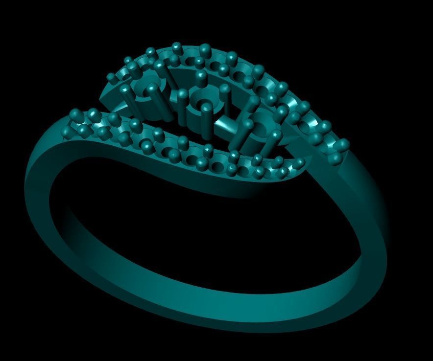 Wedding Engagement Women Ring 3D print model 3D print mode 3D print model_2