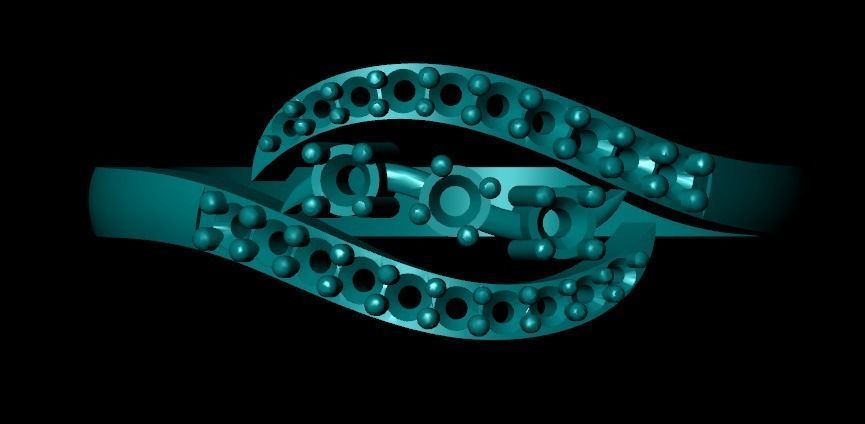 Wedding Engagement Women Ring 3D print model 3D print mode 3D print model_1