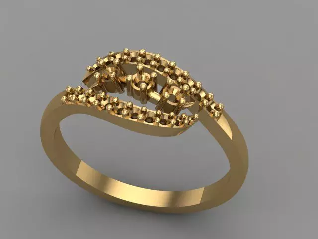 Wedding Engagement Women Ring 3D print model 3D print mode 3D print model_0