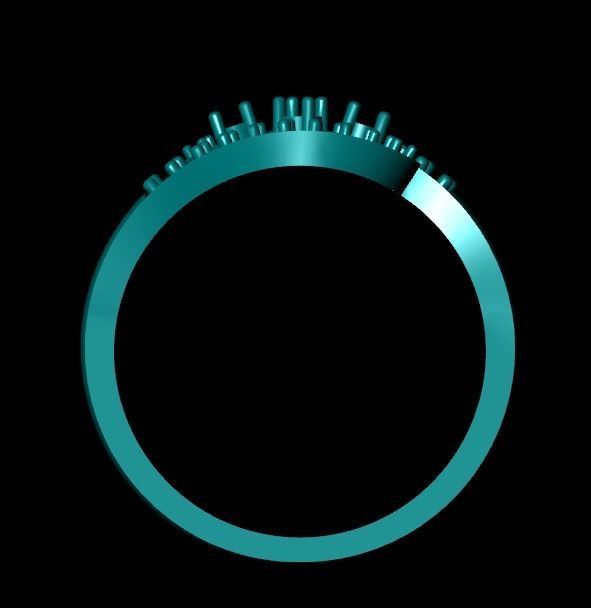 Wedding Engagement Women Ring 3D print model 3D print mode 3D print model_3