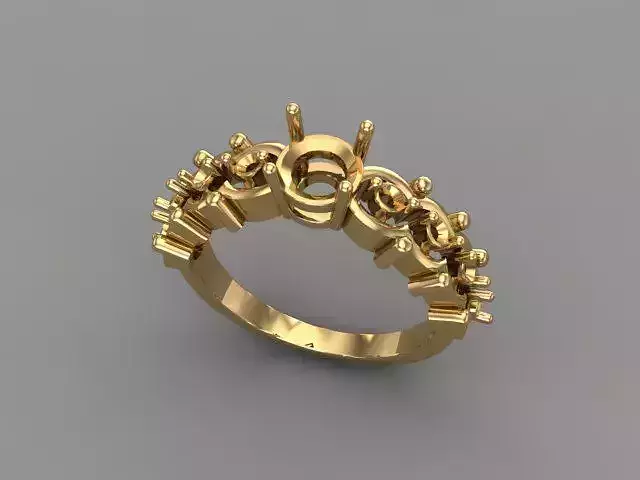 Wedding Engagement Women Ring 3D print model 3D print mode 