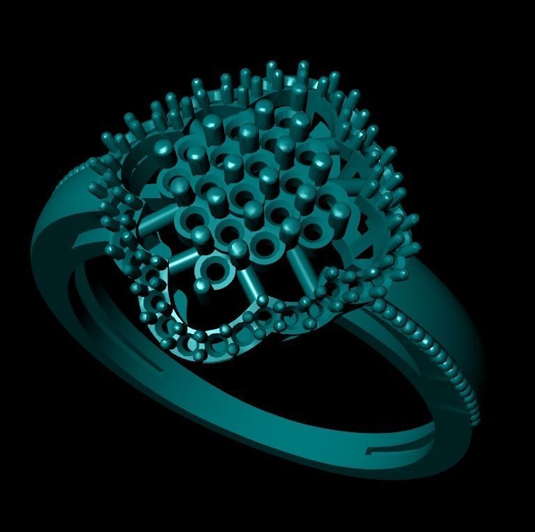 Wedding Engagement Women Ring 3D print model 3D print mode  3D print model_2
